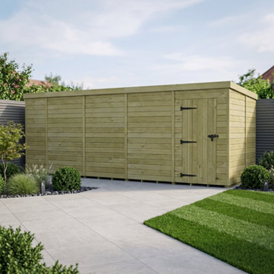 B&Q -  20 X 9 Pent Shed (Single DoorNo Windows)