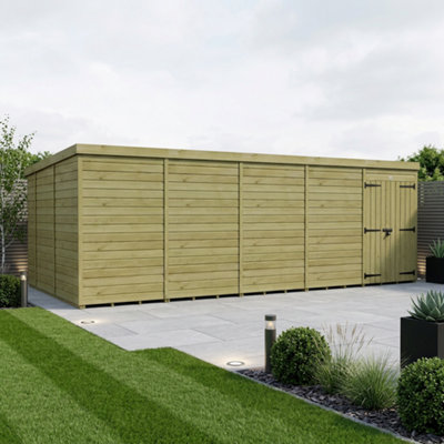 B&Q -  20 X 10 Pent Shed (Double DoorNo Windows)