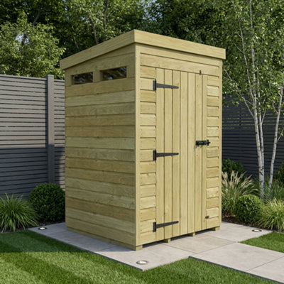 B&Q - 4 X 4 Security Pent ShedDiy Sheds