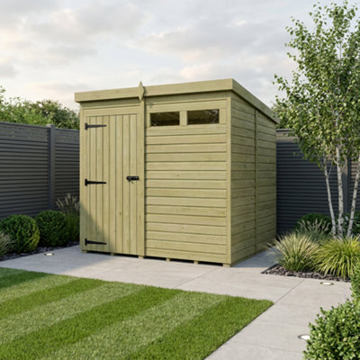 B&Q - 7 X 5 Security Pent ShedDiy Sheds