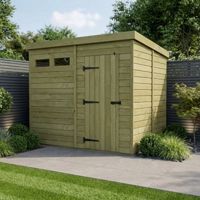B&Q - 8 X 8 Security Pent ShedDiy Sheds