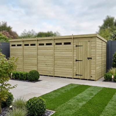 B&Q - 20 X 8 Security Pent ShedDiy Sheds