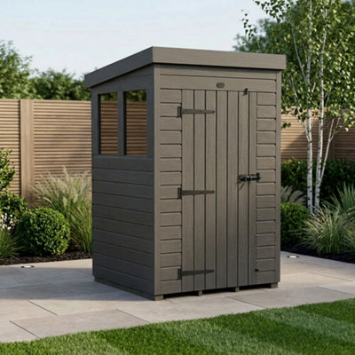 B&Q -  4X4 Pent Composite Shed (Single DoorWith Windows)
