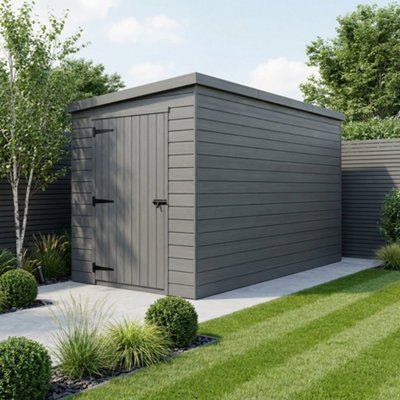 B&Q -  4X9 Pent Composite Shed (Single DoorNo Windows)