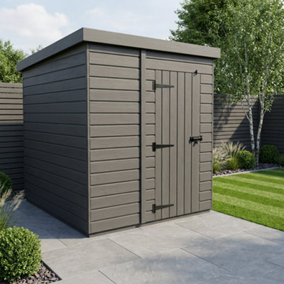 B&Q -  5X4 Pent Composite Shed (Single DoorNo Windows)