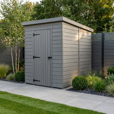 B&Q -  5X10 Pent Composite Shed (Single DoorNo Windows)