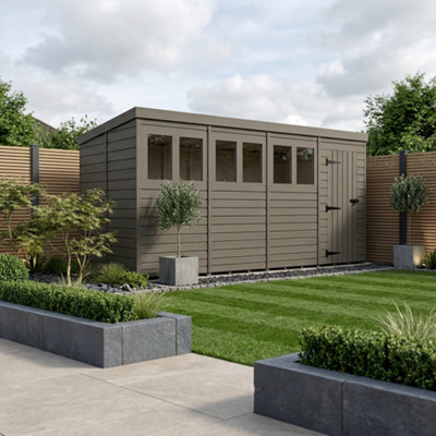 B&Q -  6X9 Pent Composite Shed (Single DoorWith Windows)