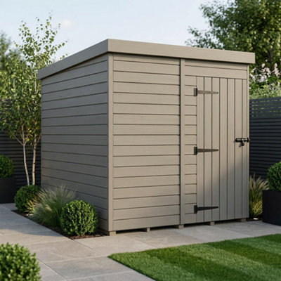 B&Q -  7X9 Pent Composite Shed (Single DoorNo Windows)