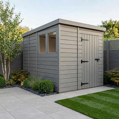 B&Q -  7X9 Pent Composite Shed (Single DoorWith Windows)