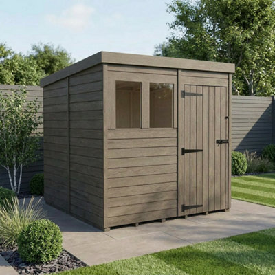 B&Q -  7X10 Pent Composite Shed (Single DoorWith Windows)