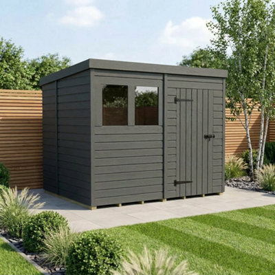 B&Q -  8X6 Pent Composite Shed (Single DoorWith Windows)