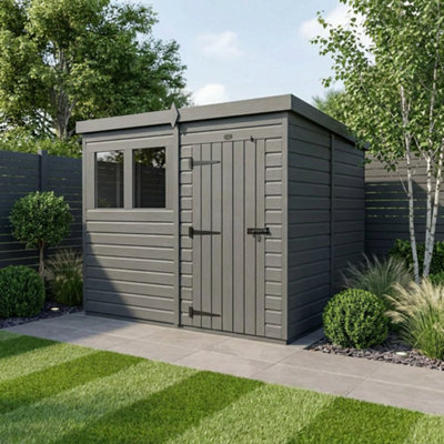 B&Q -  8X8 Pent Composite Shed (Single DoorWith Windows)