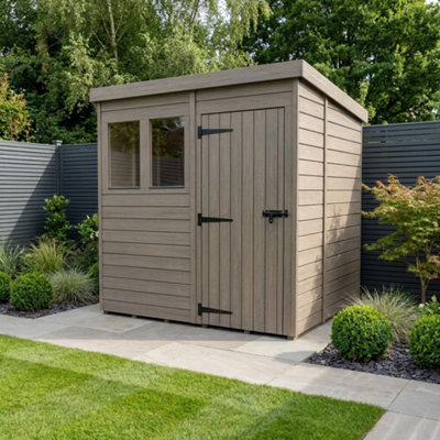 B&Q -  8X10 Pent Composite Shed (Single DoorWith Windows)