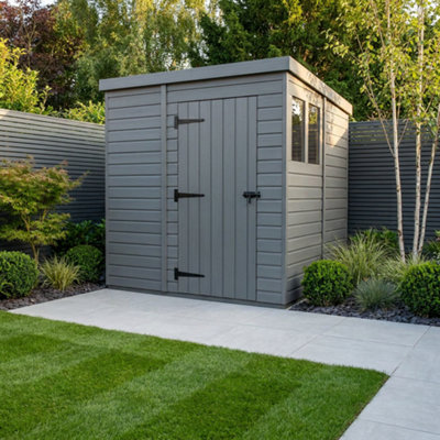 B&Q -  9X9 Pent Composite Shed (Single DoorWith Windows)