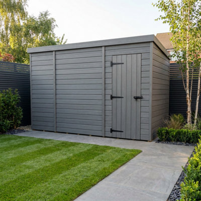 B&Q -  10X4 Pent Composite Shed (Single DoorNo Windows)