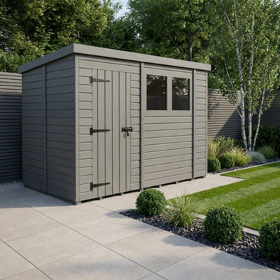 B&Q -  10X5 Pent Composite Shed (Single DoorWith Windows)