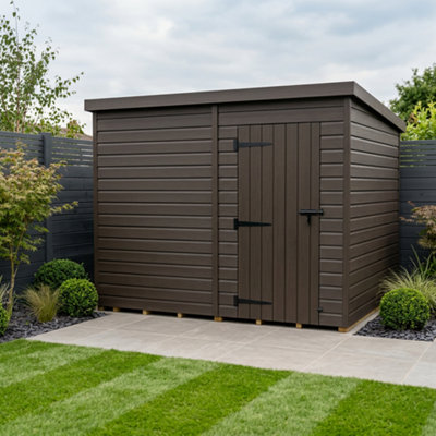 B&Q -  11X10 Pent Composite Shed (Single DoorNo Windows)