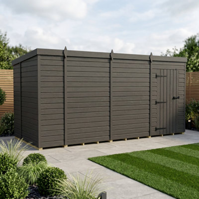 B&Q -  14X6 Pent Composite Shed (Single DoorNo Windows)