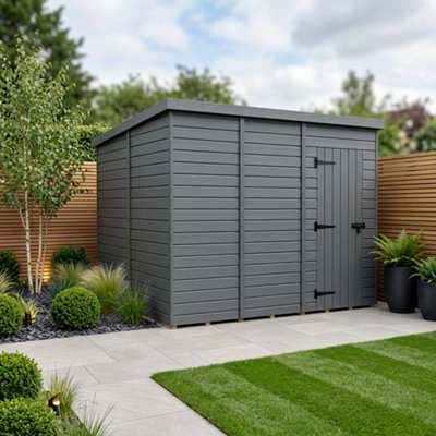 B&Q -  14X10 Pent Composite Shed (Single DoorNo Windows)