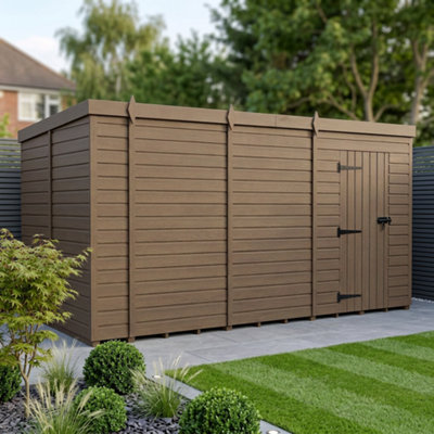 B&Q -  15X9 Pent Composite Shed (Single DoorNo Windows)