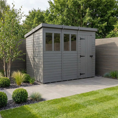 B&Q -  15X10 Pent Composite Shed (Single DoorWith Windows)