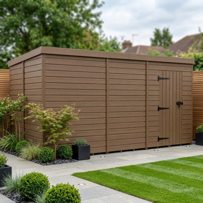 B&Q -  16X10 Pent Composite Shed (Single DoorNo Windows)