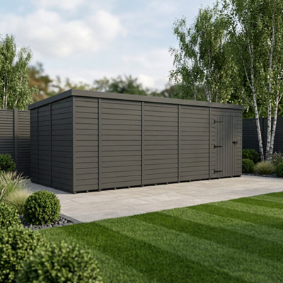 B&Q -  18X9 Pent Composite Shed (Single DoorNo Windows)