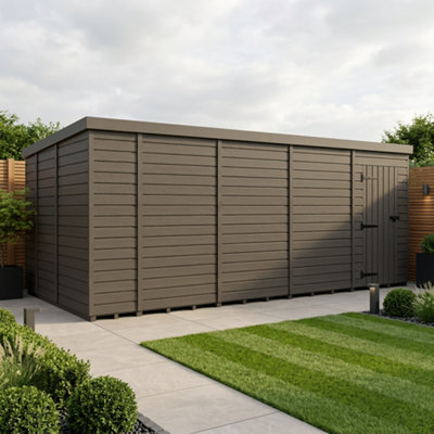 B&Q -  19X9 Pent Composite Shed (Single DoorNo Windows)