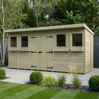 B&Q - 14 X 7 Summer Pent ShedDiy Sheds
