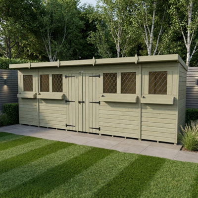 B&Q - 18 X 4 Pent Summer ShedDiy Sheds