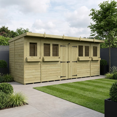 B&Q - 18 X 5 Pent Summer ShedDiy Sheds
