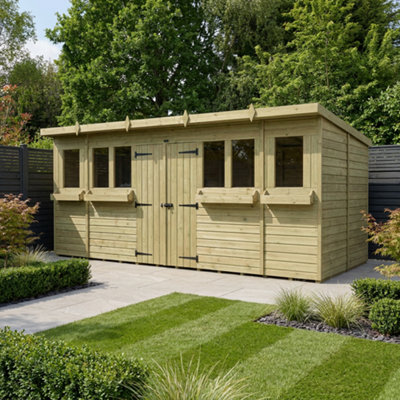 B&Q - 18 X 8 Pent Summer ShedDiy Sheds