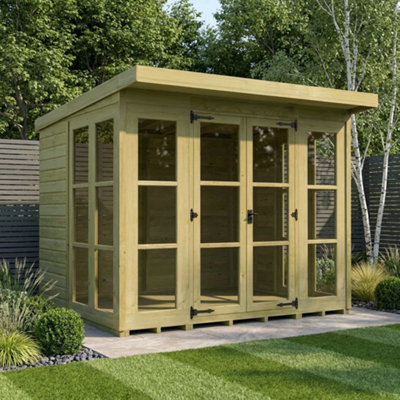 B&Q -  8 X 7 Georgian Window Pent Summer House