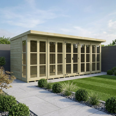 B&Q -  20 X 6 Georgian Window Pent Summer House