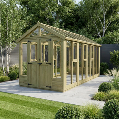 B&Q - 6X16 Glass GreenhouseDiy Sheds