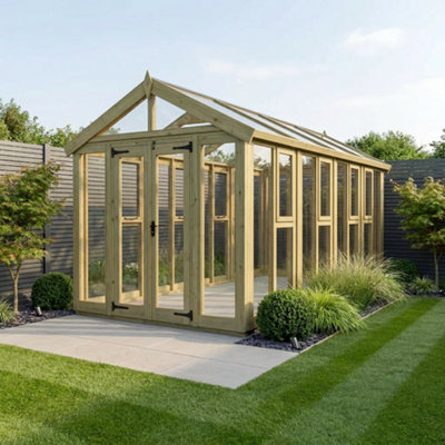 B&Q - 6X18 Glass GreenhouseDiy Sheds