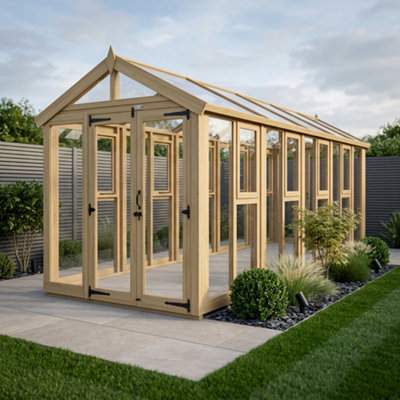 B&Q - 6X20 Glass GreenhouseDiy Sheds