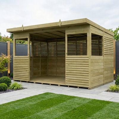 B&Q -  12 X 8 Bbq/outdoor Kitchen Shelter