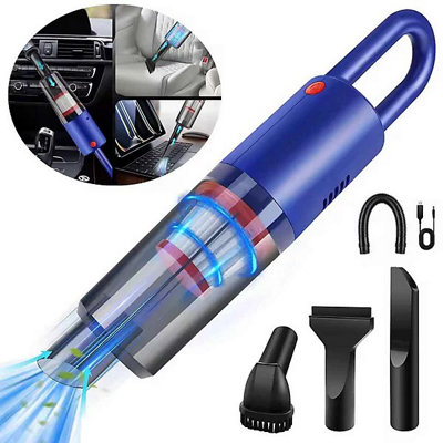 B&Q Portable Lightweight Mini Vacuum Cleaner, Rechargeable Car Vacuum Cleaner With Powerful Suction & Reusable Filter For Car And Home