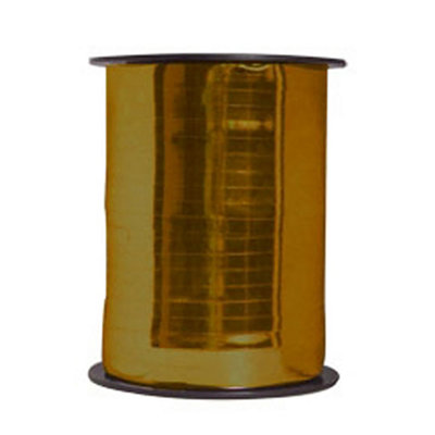 Apac Metallic Curling Ribbon (250M) Gold (One Size) from B&Q