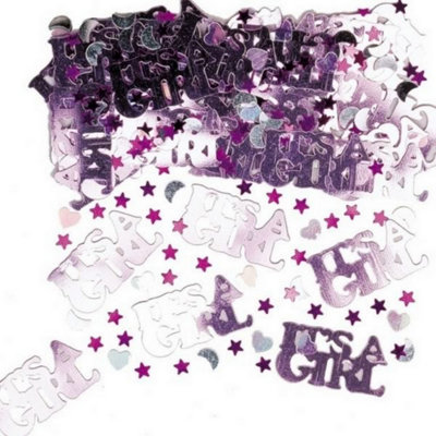 Amscan ConfettiIts A Girl/its A Boy Pink/silver (One Size) from B&Q