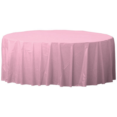 Amscan Round Plastic Party Tablecover Lovely Pink (One Size) from B&Q