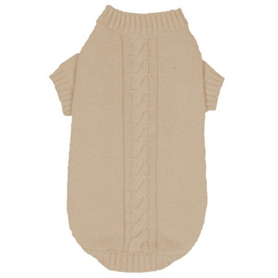 Banbury & Co Knitted Dog Jumper Ivory (Small) from B&Q