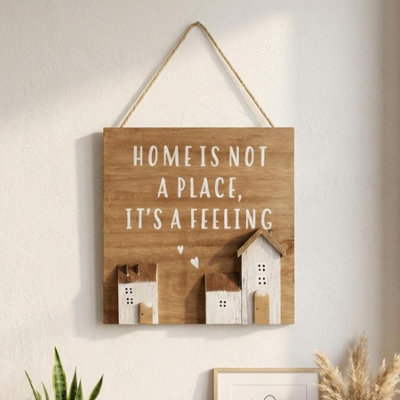 Garden Greatness Hanging Wooden Home Sign Plaque from B&Q