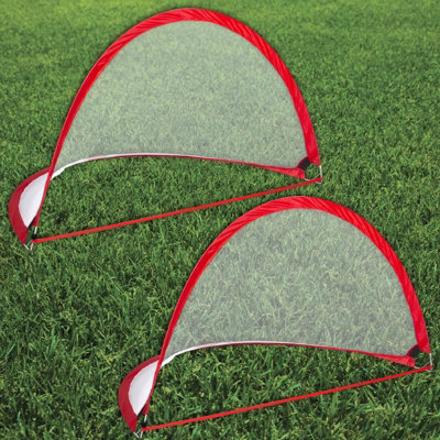 Gr8 Fitness 2 X 6Ft Pop Up Football Nets Portable Folding Soccer Goal Post Set from B&Q