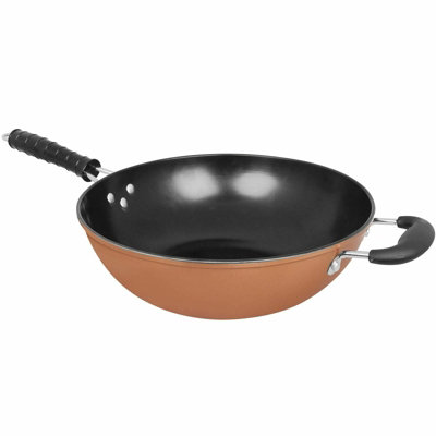 Gr8 Home Copper Colour Carbon Steel Wok With Two Handles - Copper - Image 7