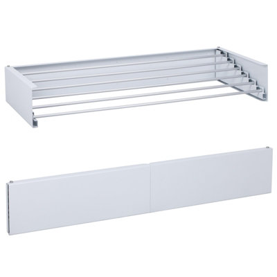 B&Q -  Wall Mounted Telescopic Drying Rack Clothes Towel Airer Folding Laundry Dryer
