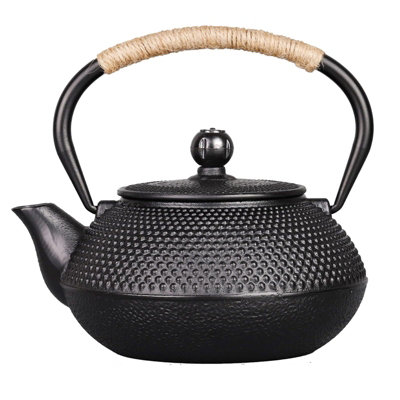 Gr8 Home Black 800Ml Stovetop Tetsubin Teapot Japanese Style Cast Iron Kettle Tea Pot from B&Q
