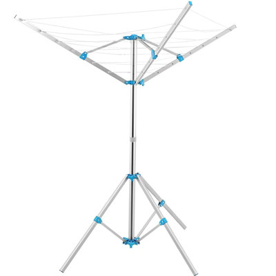 Gr8 Garden Freestanding Rotary Airer 15M Steel Portable Outdoor Clothes Washing Line Dryer