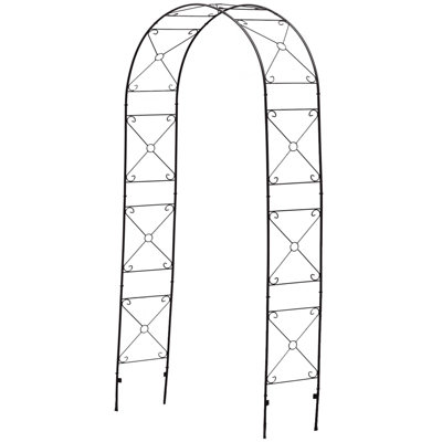 Gr8 Garden Metal Decorative Cross Garden Arch Rose Climbing Plants Archway Path